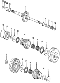 1981 Honda Prelude HMT Mainshaft Diagram