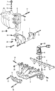 1985 Honda Accord Bolt, Stud (8X28) Diagram for 92900-08028-0B