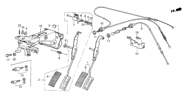 1986 Honda CRX Accelerator Pedal Diagram