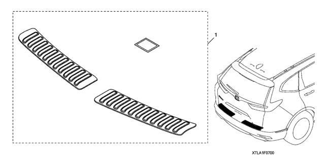 2020 Honda CR-V Hybrid Rear Panel Lining Cover Diagram