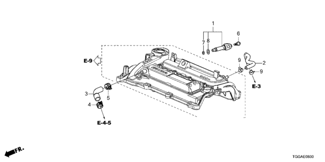 2021 Honda Civic 5 Door EX KA CVT Breather Tube Diagram