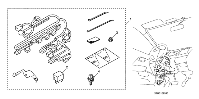 2012 Honda Civic Engine Remote Starter Attachment Diagram