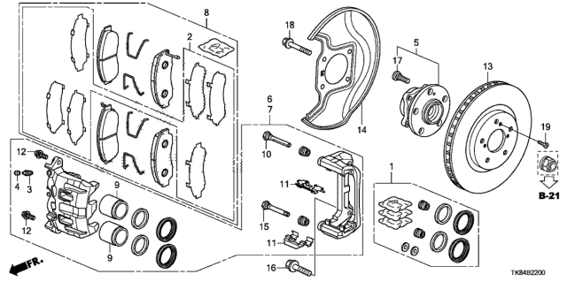 2014 Honda Odyssey Front Brake Diagram