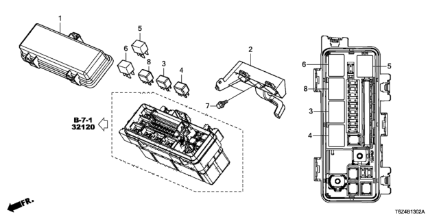 2021 Honda Ridgeline COVER, SUB-FUSE BOX Diagram for 38232-T6Z-A21