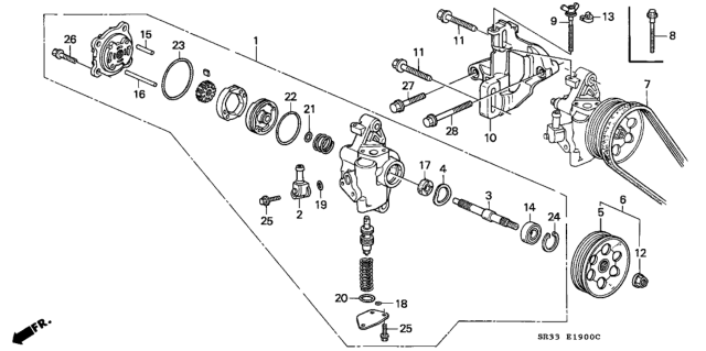 1994 Honda Civic P.S. Pump Diagram