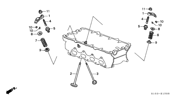 1999 Honda CR-V Valve - Rocker Arm Diagram