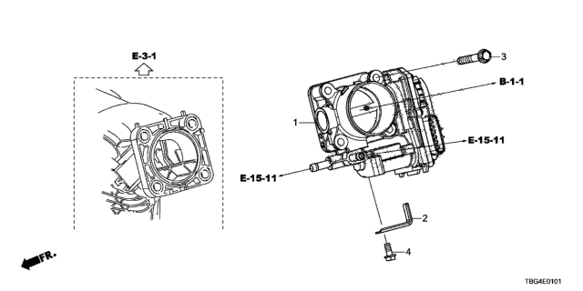 2016 Honda Civic Throttle Body (2.0L) Diagram