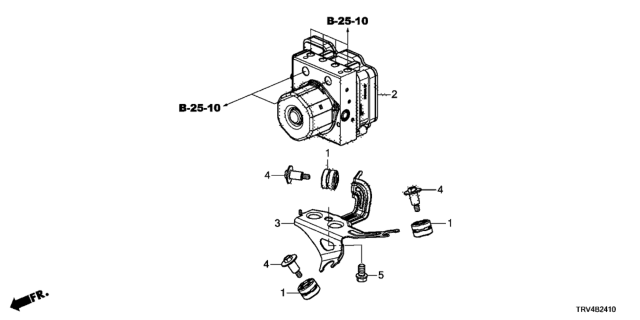 2019 Honda Clarity Electric Modulator Assembly, Vsa (Rewritable) Diagram for 57111-TRV-A03