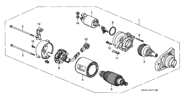 2001 Honda Prelude Stay Assy., Brush Diagram for 31208-P8A-A01