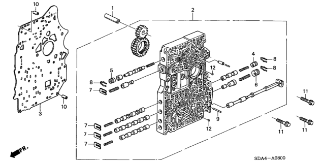 2005 Honda Accord Plate, Main Separating Diagram for 27112-PRP-020