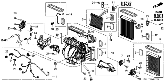 2017 Honda Civic Heater Unit Diagram