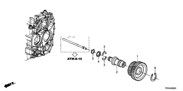 2015 Honda Civic AT Idle Shaft Diagram