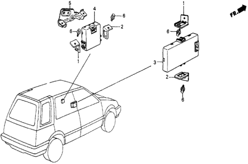 1987 Honda Civic 5 Door 4WD KA 5MT Controller Diagram