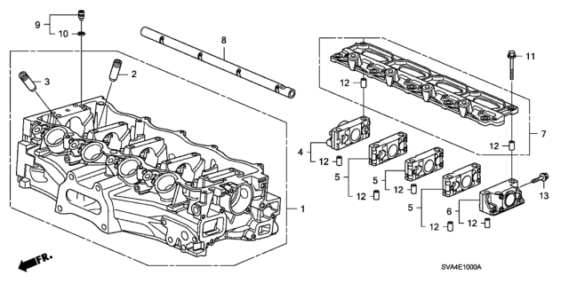 2008 Honda Civic Cylinder Head (1.8L) Diagram