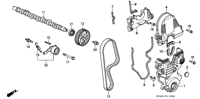 1996 Honda Civic Camshaft - Timing Belt Diagram