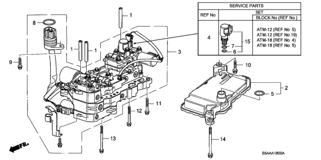 2004 Honda Civic CVT Valve Body (CVT) Diagram