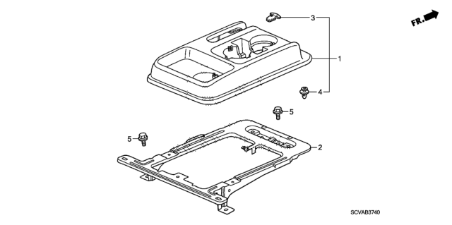 2007 Honda Element Console Diagram