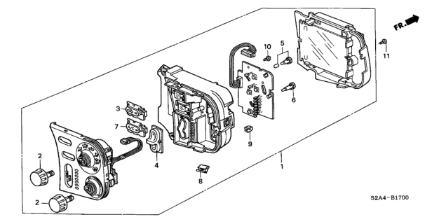 2001 Honda S2000 Knob (Rec) Diagram for 79602-S2A-003