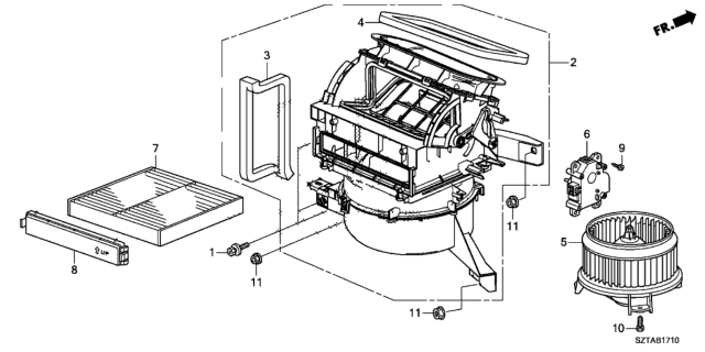 2016 Honda CR-Z Gasket, Air In. Diagram for 79307-SZT-G42