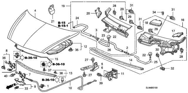 2008 Honda Fit Clip, Door Weatherstrip Diagram for 91568-SJA-003