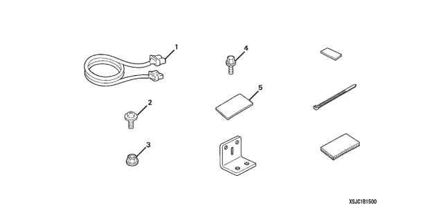 2006 Honda Ridgeline XM Radio Attachment Kit Diagram 1