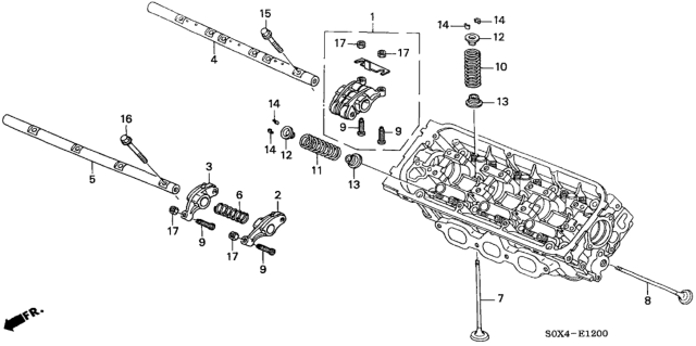 1999 Honda Odyssey Valve - Rocker Arm (Front) Diagram