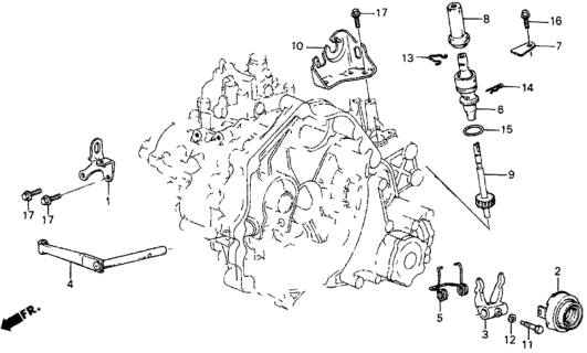 Fork, Clutch Release Diagram for 22821-PG1-010