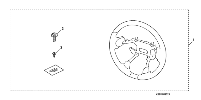 2005 Honda Pilot 5 Door EXL KA 5AT Steering Wheel (Wood) Diagram