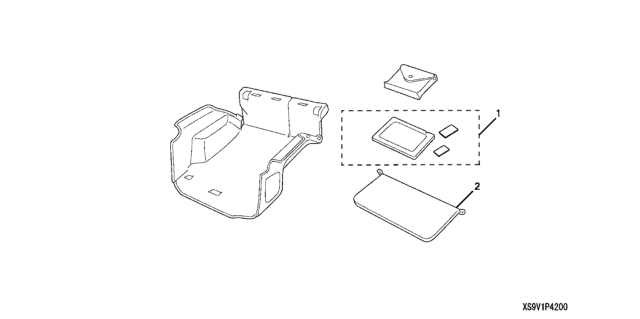 2008 Honda Pilot Cargo Liner Diagram