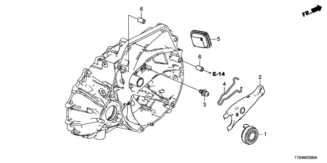 2016 Honda HR-V MT Clutch Release Diagram