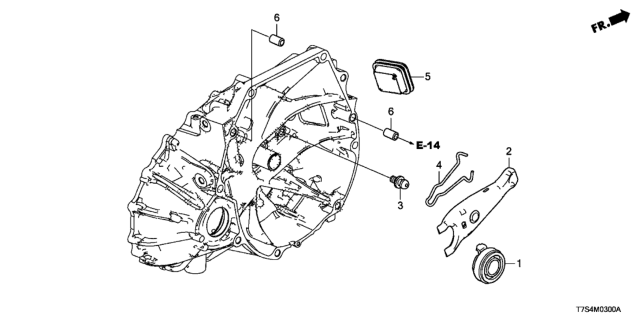 2018 Honda HR-V MT Clutch Release Diagram