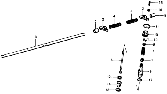 1975 Honda Civic 2 Door ** (1500) KA HMT Auxiliary Valve Diagram