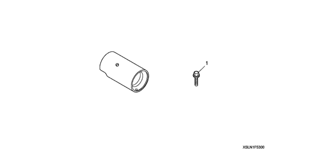 2008 Honda Fit 5 Door BASE KA 5AT Exhaust Pipe Finisher Diagram