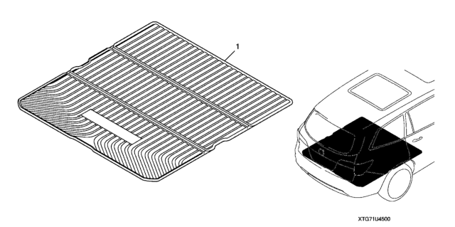 2017 Honda Pilot Folding Cargo Tray Diagram