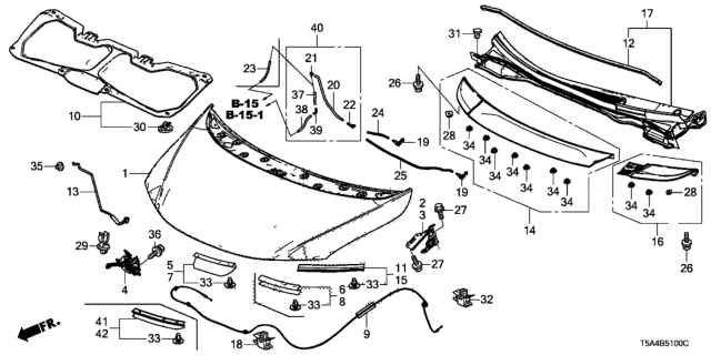 2018 Honda Fit Engine Hood Diagram