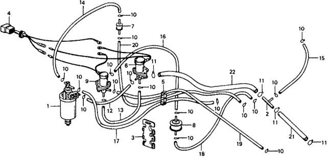 1979 Honda Civic Wire Harness, Control Box Diagram for 36041-657-821