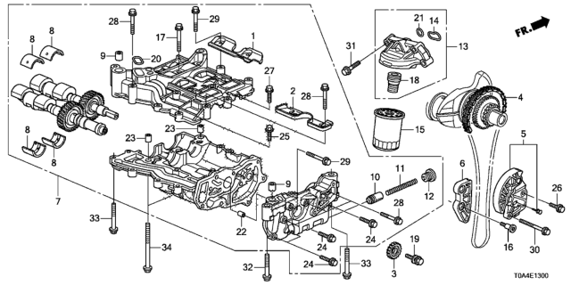 2013 Honda CR-V Oil Pump Diagram