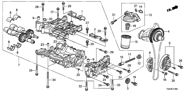 2012 Honda CR-V Pump Assembly, Oil Diagram for 15100-RLF-013