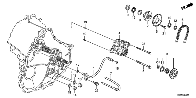 2013 Honda Civic AT Oil Pump Diagram