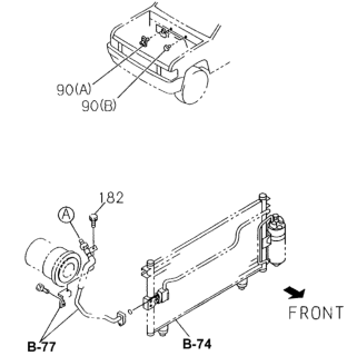 1996 Honda Passport A/C Grommets Diagram