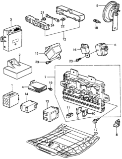 1983 Honda Civic Bolt, Flange (6X20) Diagram for 90127-634-000