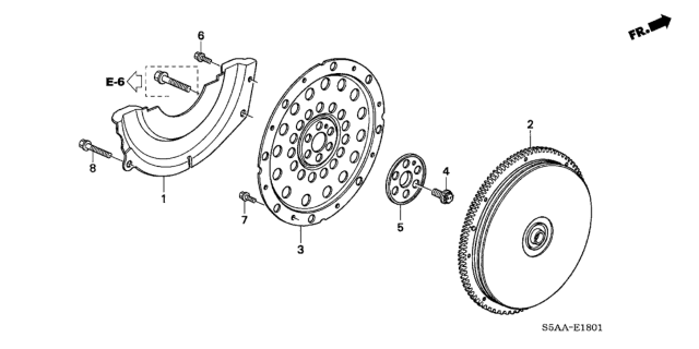 2004 Honda Civic Flywheel (CVT) Diagram