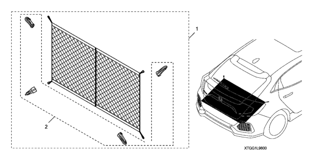 2019 Honda Civic Cargo Net Diagram