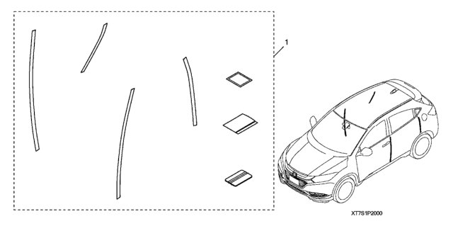 2021 Honda HR-V Door Edge Film Diagram