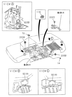 1997 Honda Passport Cover, Hole Door Trim (Dark Red) Diagram for 8-94111-754-0