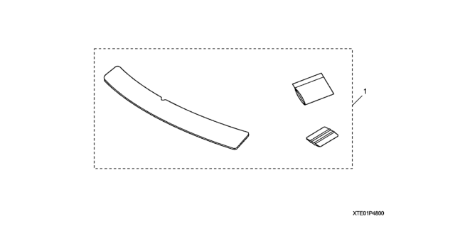 2011 Honda Accord REAR BUMPER PROTECTR Diagram for 08P48-TE0-102