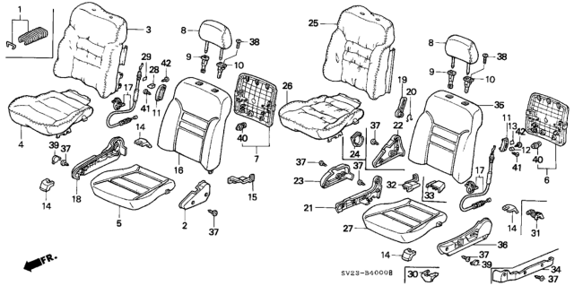 1996 Honda Accord Cover, R. Reclining *G38L* (JADE GREEN) Diagram for 81238-SM4-J00ZP