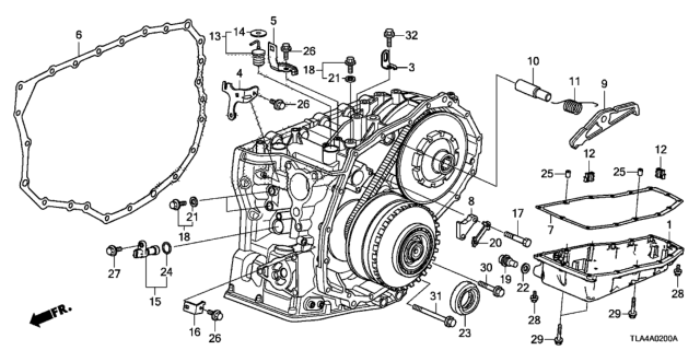 2020 Honda CR-V AT Transmission Components (CVT) Diagram