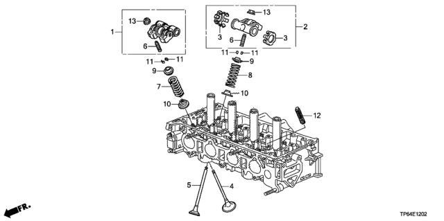 2013 Honda Crosstour 5 Door EXL (4 CYLINDER) KA 5AT Valve - Rocker Arm (L4) Diagram