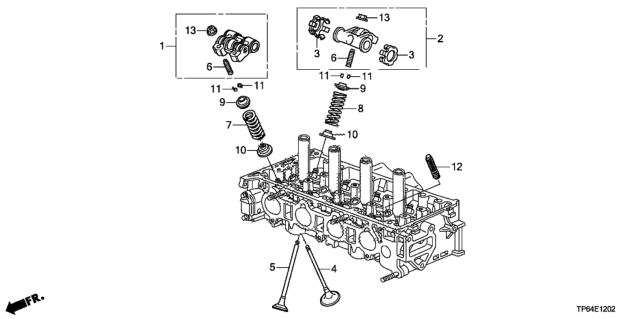 2014 Honda Crosstour Valve - Rocker Arm (L4) Diagram